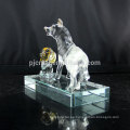 Regalo encantador Crystal Dog Figurine Cachorro de cristal pulido para bebé niños Souvenirs